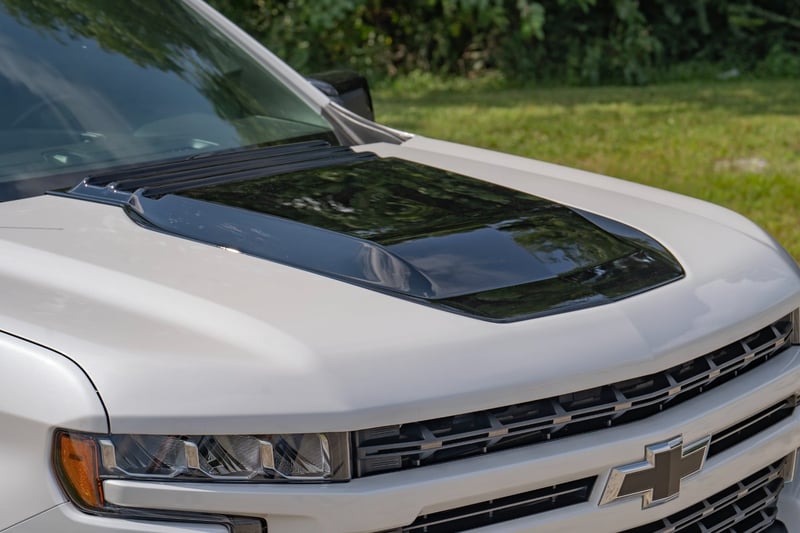 RC Hood Scoop | GXG Tungsten | Chevy Silverado 1500 2WD/4WD (2019-2026) (manufacturer page)