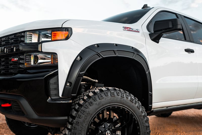 RC Defender Fender Flares | GBD Cypress Gray | Chevy Silverado 1500 (19-26) (manufacturer page)