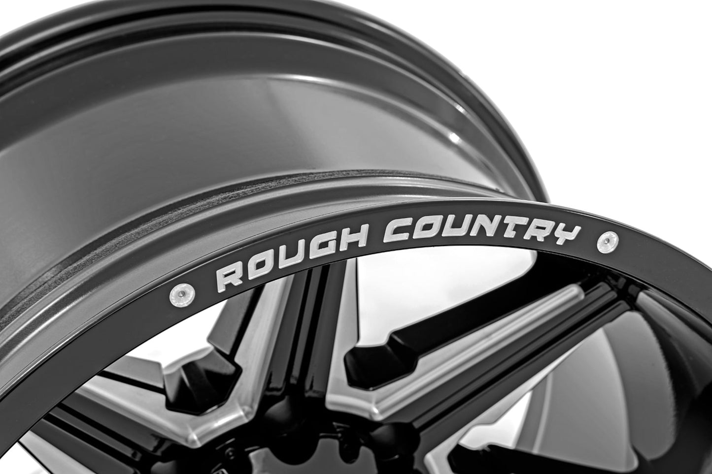 Rough Country 91M Series Wheel | One-Piece | Gloss Black | 20x12 | 6x5.5 | -44mm - RC Wheels (Image 3 of 6)