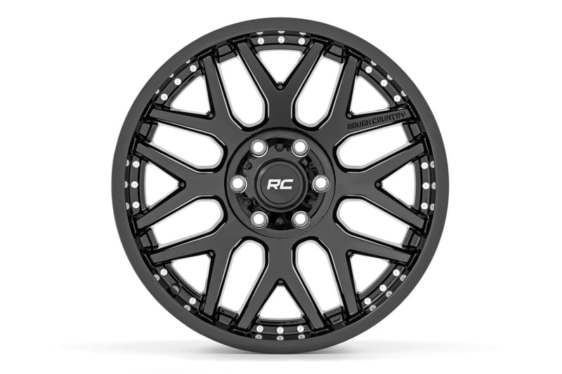 RC 95 Series Wheel | Machined One-Piece | Gloss Black | 20x10 | 5x5 | -19mm (manufacturer page)