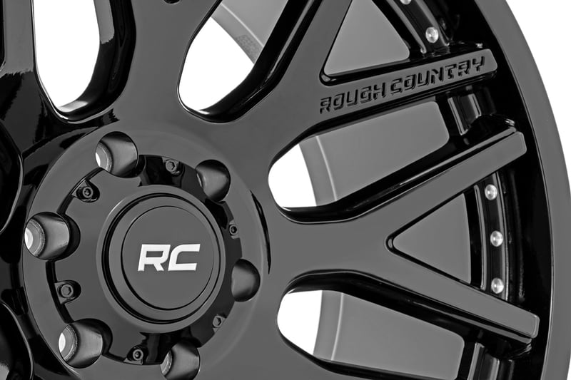 RC 95 Series Wheel | Machined One-Piece | Gloss Black | 20x10 | 5x5 | -19mm (manufacturer page)
