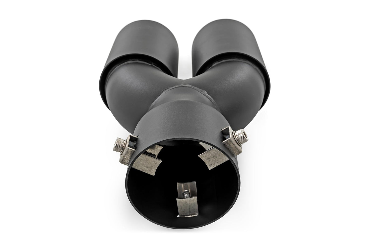 Exhaust Tip | Black | Red RC Logo | 2.5-3 Inch Pipe Single Inlet | Dual Outlet - Performance (Image 5 of 5)