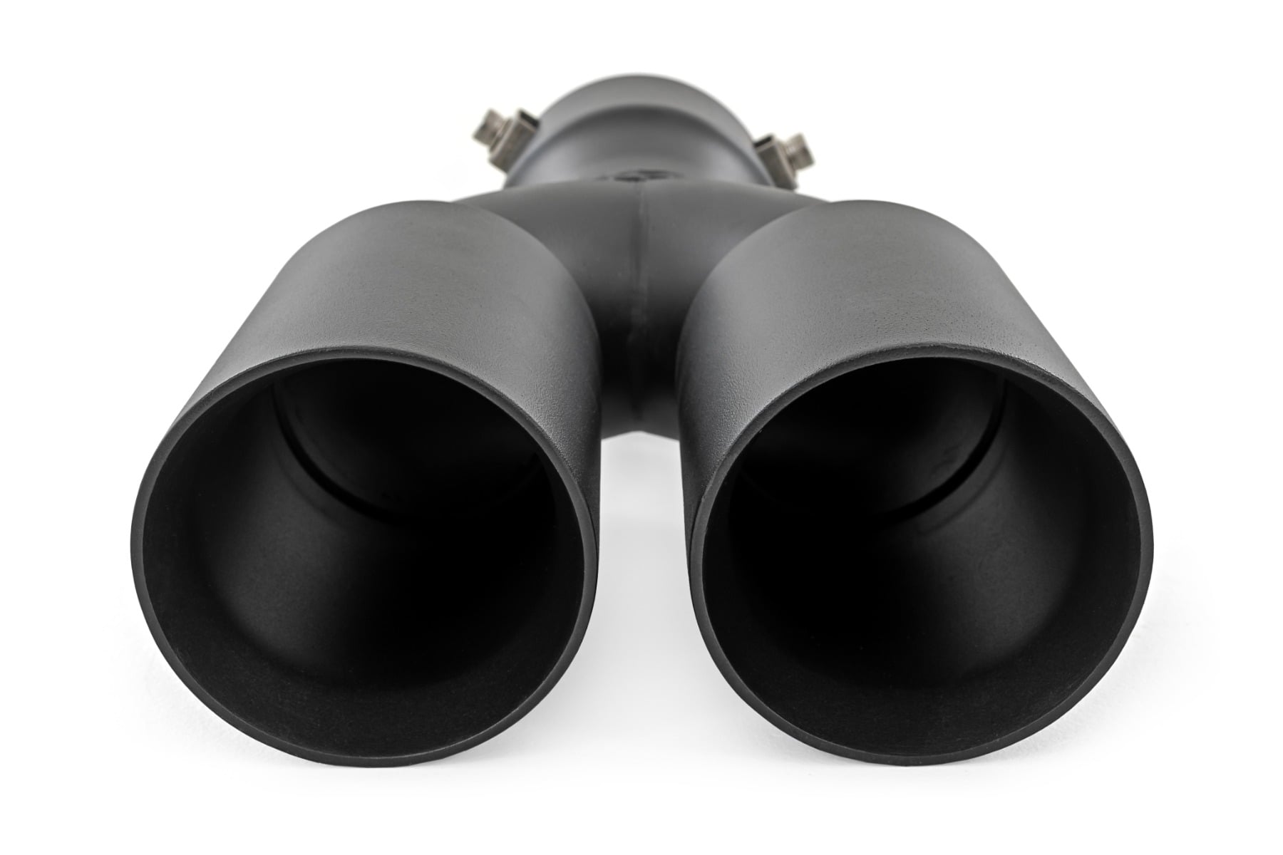 Exhaust Tip | Black | Red RC Logo | 2.5-3 Inch Pipe Single Inlet | Dual Outlet - Performance (Image 3 of 5)