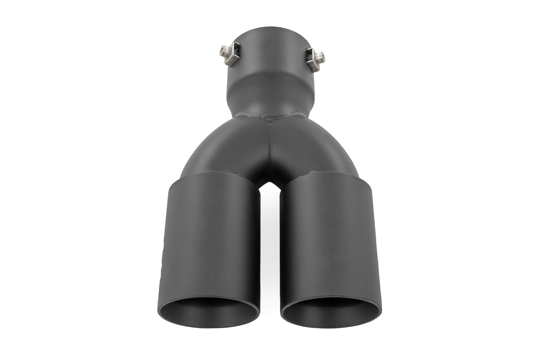 Exhaust Tip | Black | Red RC Logo | 2.5-3 Inch Pipe Single Inlet | Dual Outlet - Performance (Image 4 of 5)