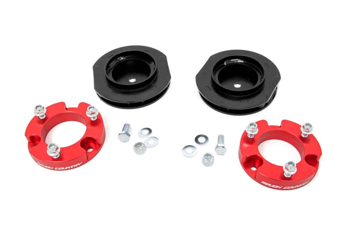 RC 2 Inch Lift Kit | Red Spacers | Toyota FJ Cruiser 2WD/4WD (2007-2014) (manufacturer page)